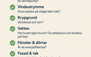 Checklista inför husköpet – så undviker du obehagliga överraskningar - Airmove