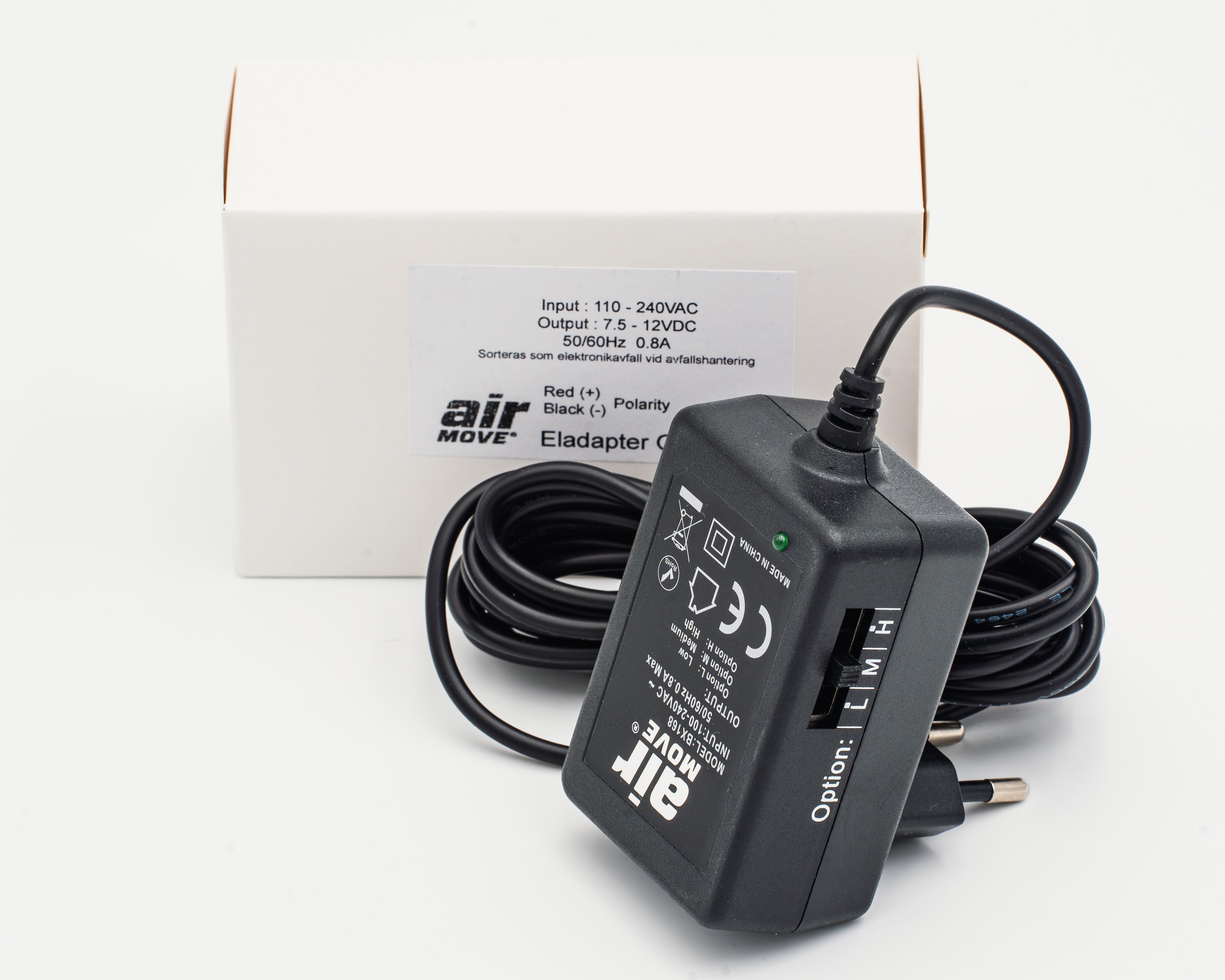 Airmove El - adapterpaket – Utbytesadapter för 1.1 & 2.0 - Airmove
