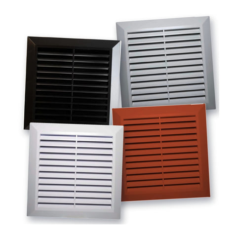 Airmove Ytterväggsgaller Ø 100 mm – 170 × 170 mm med insektsnät - Airmove