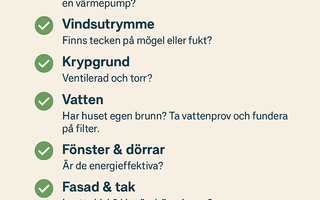Checklista inför husköpet – så undviker du obehagliga överraskningar - Airmove