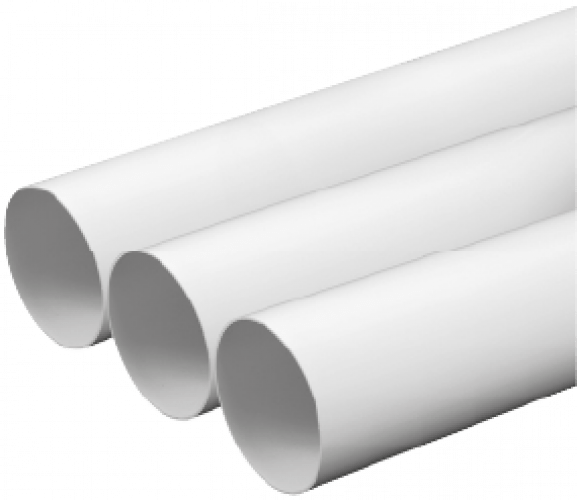 Rör 0,5m 100mm - Ventilationsrör i plast med Anpassningsbar Längd – Airmove